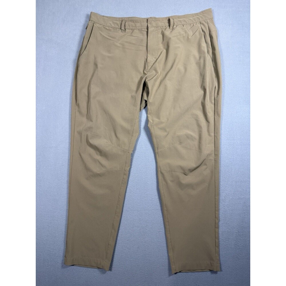 Fabletics Mens 40x32 The Only Pant Tech Stretch Performance Golf Chino Tan Khaki